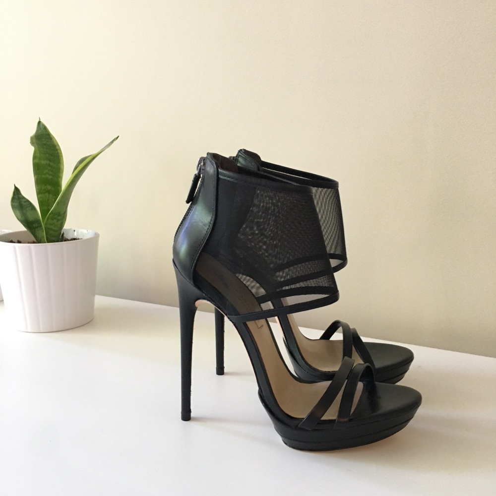 BCBGMaxAzria Mesh Cuff High Heels